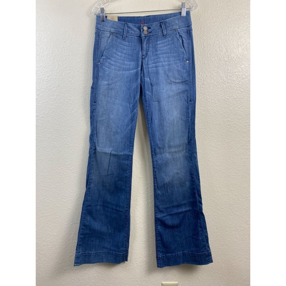 Sinclair Blue Flare Low Rise Jeans Womans 27 Y2K 90s Denim Western Festival